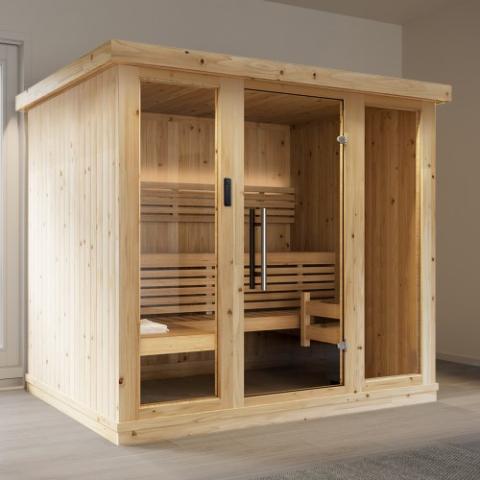 SaunaLife Model X7 | Xperience Series 6-Person Indoor Traditional Sauna - with LED Light System