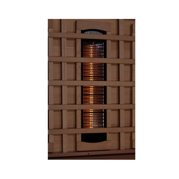 Golden Designs "Reserve Edition" 2-Person Full Spectrum PureTech™ Near Zero EMF FAR Infrared Sauna with Himalayan Salt Bar (GDI-8010-02)