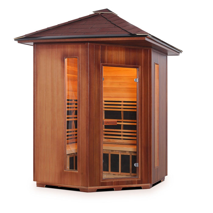 Enlighten - RUSTIC - 4 Corner Full Spectrum Infrared Sauna