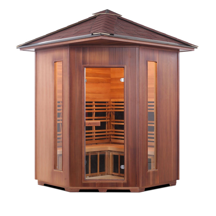 Enlighten - RUSTIC - 4 Corner Full Spectrum Infrared Sauna