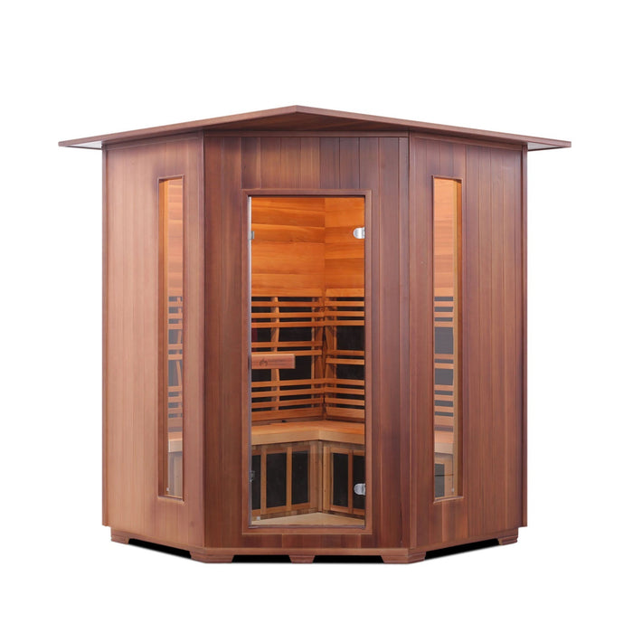 Enlighten - RUSTIC - 4 Corner Full Spectrum Infrared Sauna