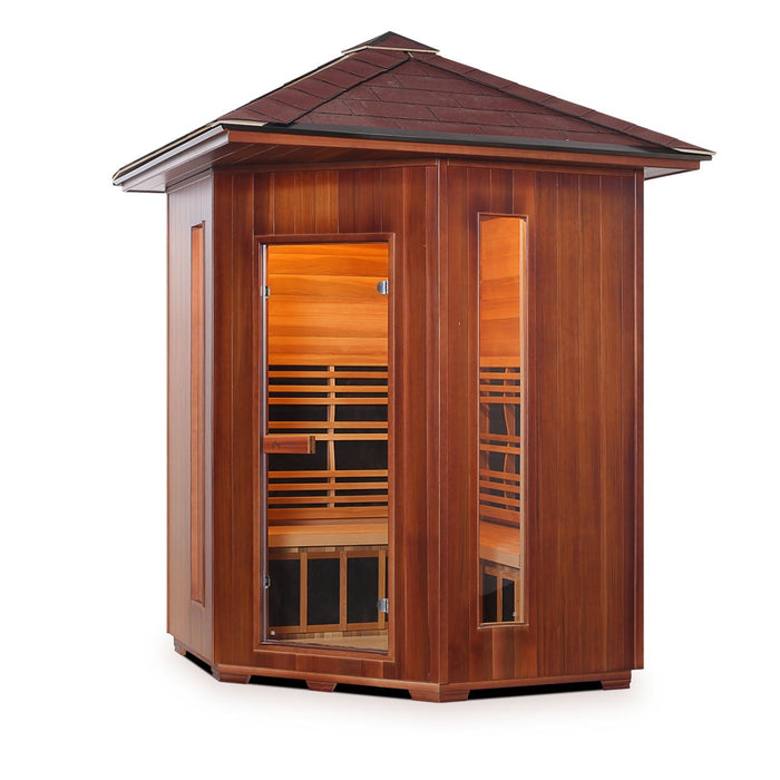 Enlighten - RUSTIC - 4 Corner Full Spectrum Infrared Sauna