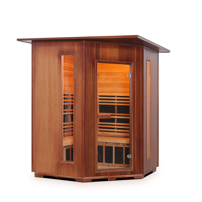 Enlighten - RUSTIC - 4 Corner Full Spectrum Infrared Sauna