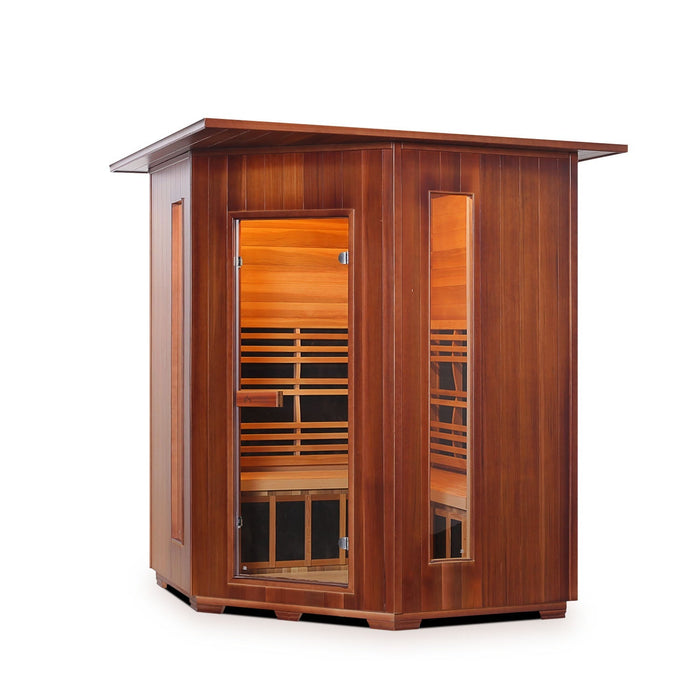 Enlighten - RUSTIC - 4 Corner Full Spectrum Infrared Sauna