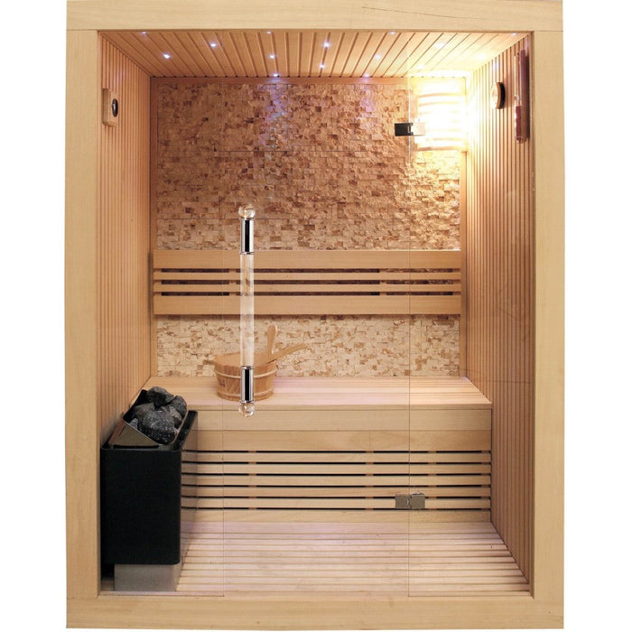 Sunray Sauna "Rockledge" 2-Person Luxury Indoor Traditional Sauna with Heater