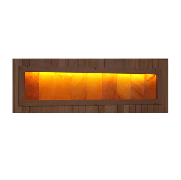 Golden Designs "Reserve Edition" 2-Person Full Spectrum PureTech™ Near Zero EMF FAR Infrared Sauna with Himalayan Salt Bar (GDI-8010-02)