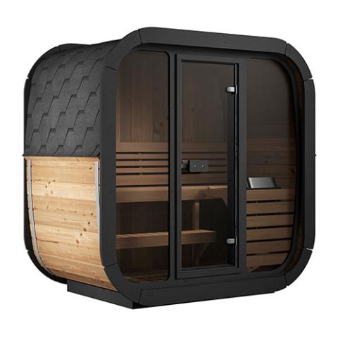 SaunaLife Model CL4G | Cube Series 3-Person Outdoor Traditional Sauna