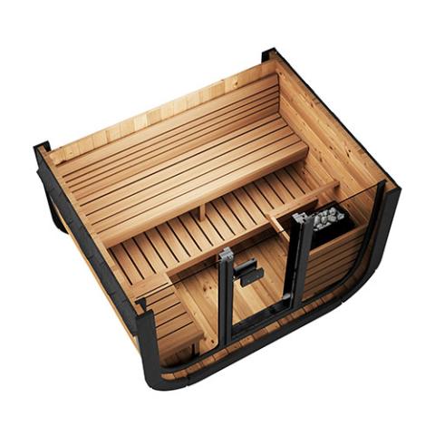 SaunaLife Model CL5G | Cube Series 4-Person Outdoor Traditional Sauna