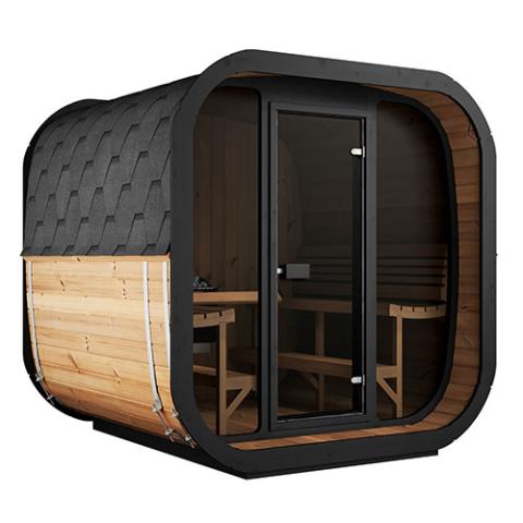 SaunaLife Model CL7G | Cube Series 6-Person Outdoor Traditional Sauna