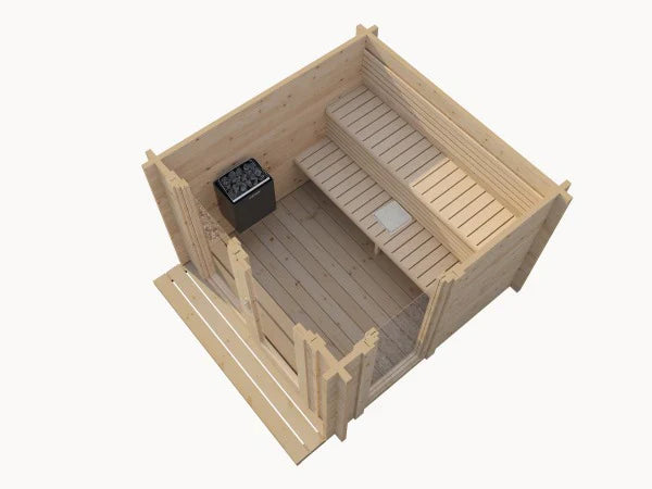 SaunaLife Model G4 | Garden-Series 6-Person Outdoor Traditional Sauna