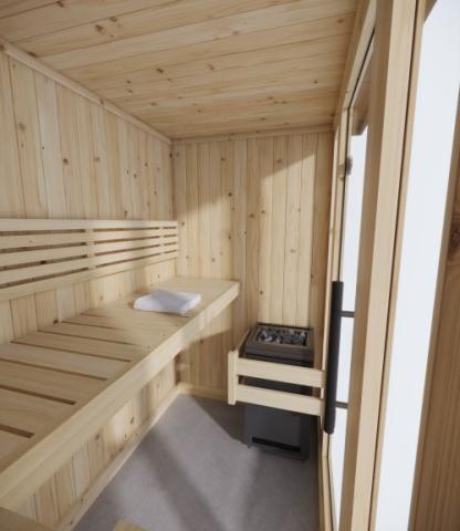 SaunaLife Model X6 | Xperience Series 3-Person Indoor Traditional Sauna - with LED Light System