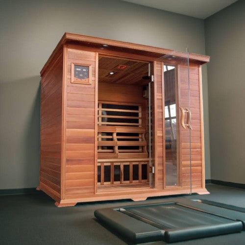 Sunray Sauna "Savannah" 3-Person Indoor Infrared Sauna - Red Cedar