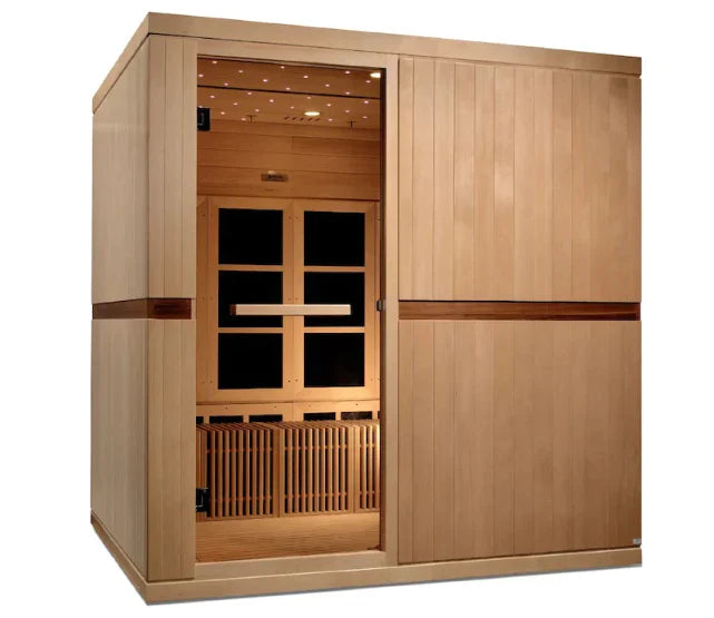 Golden Designs "Catalonia" 8-Person Indoor Near Zero EMF Infrared Sauna with Wheel Chair Accessible (GDI-6880-01)