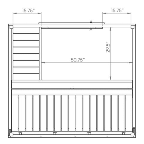 SaunaLife Model G2 | Garden-Series 4-Person Outdoor Traditional Sauna - LED Light System