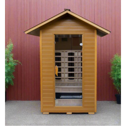 Sunray Sauna "Burlington" 2-Person Outdoor Infrared Sauna with Shingled Roof